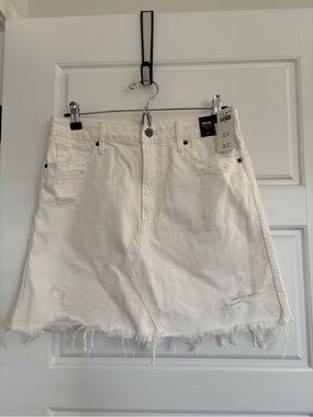 Abercrombie & Fitch Zoe Natural Rise A-Line Denim Skirt (28)